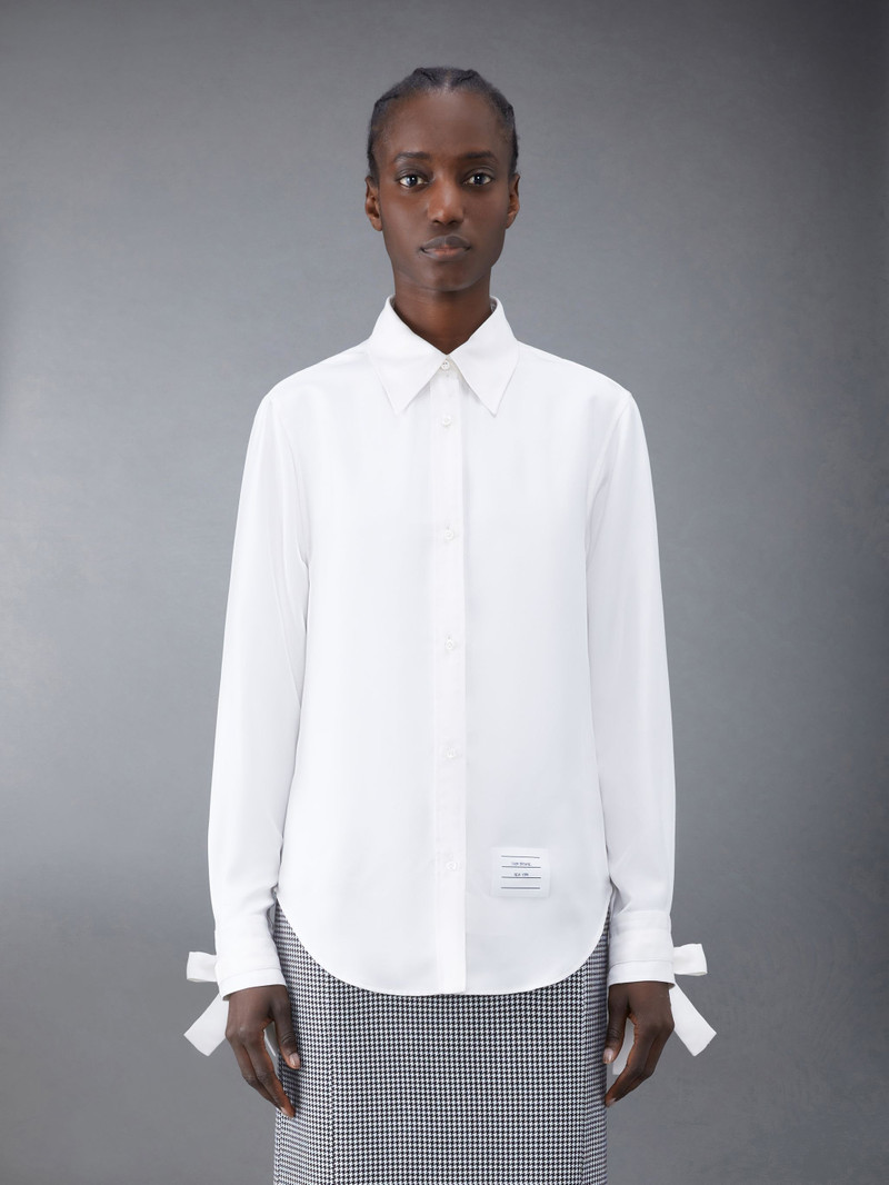 Thom Browne Silk Twill Scarf Cuff Easy Fit Shirt outlook