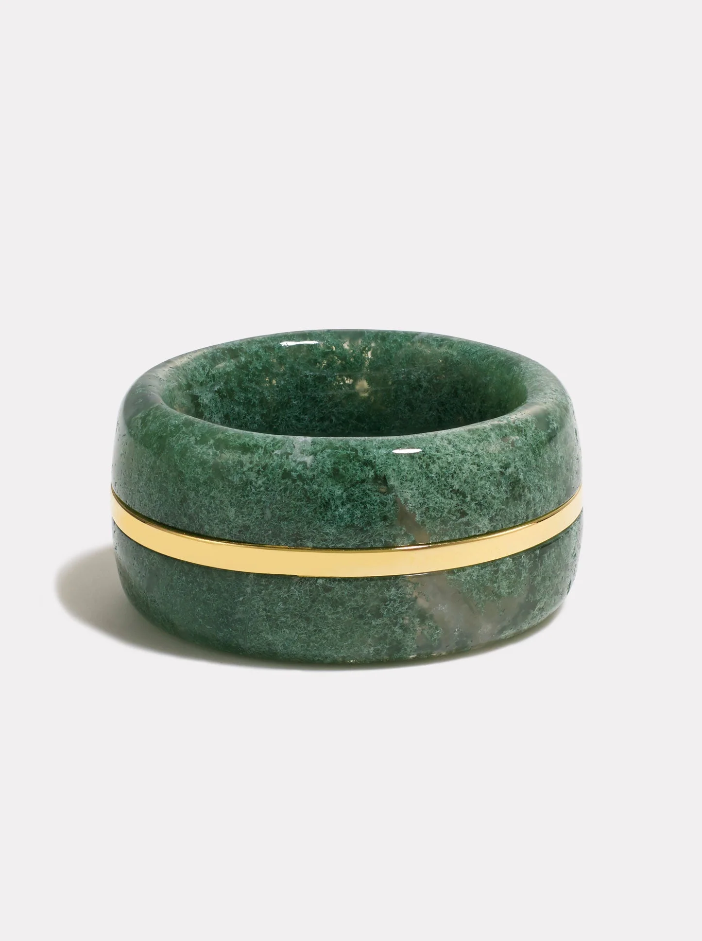 The Essential Wide Ring | Gold & Moss Agate - 1