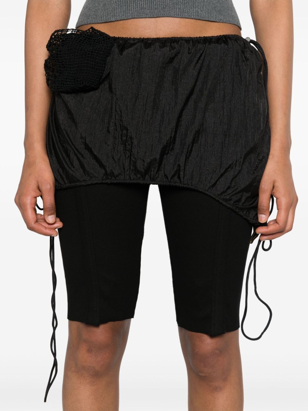 Chute drawstring miniskirt - 5