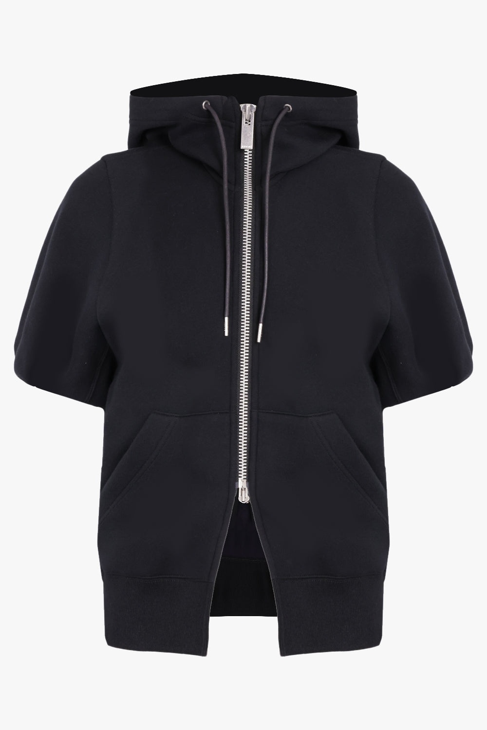 SPONGE S/S SWEAT HOODIE | BLACK - 1