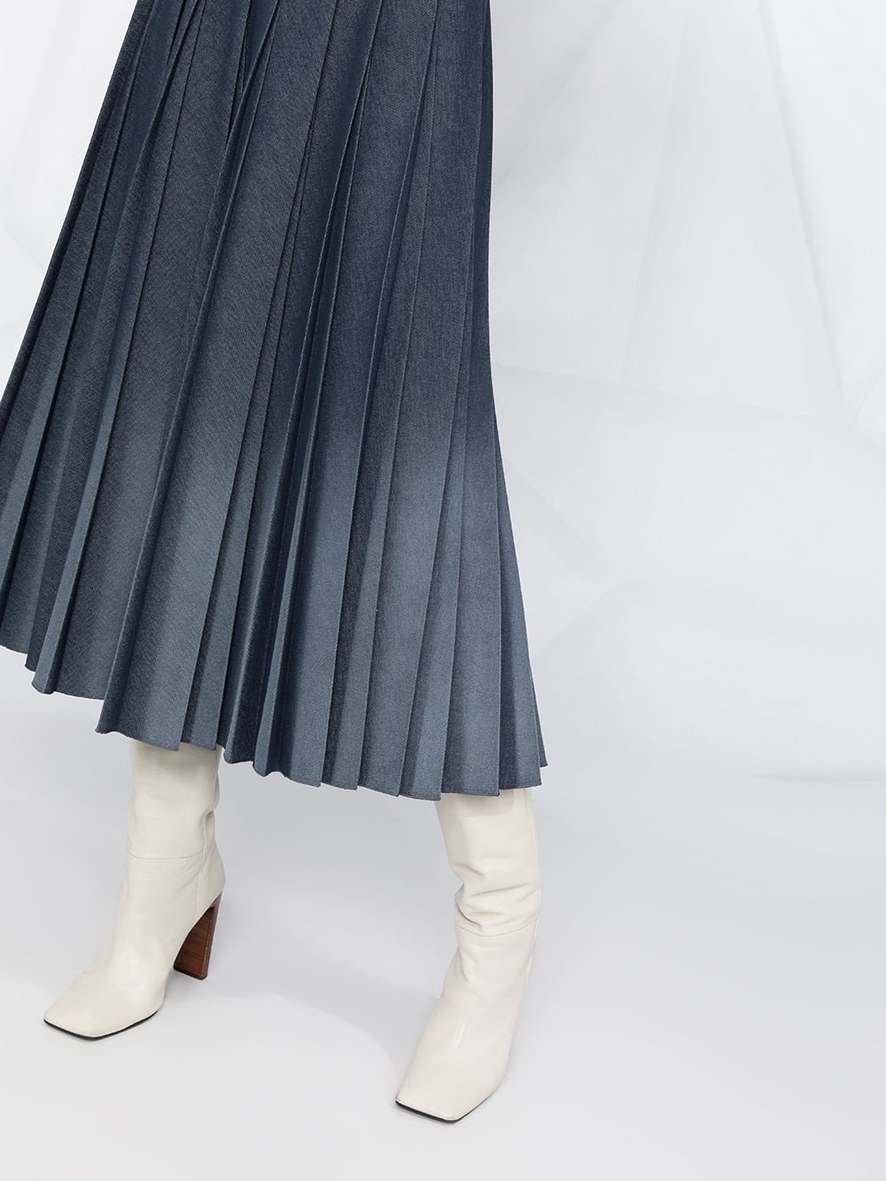 ombré pleated skirt - 3