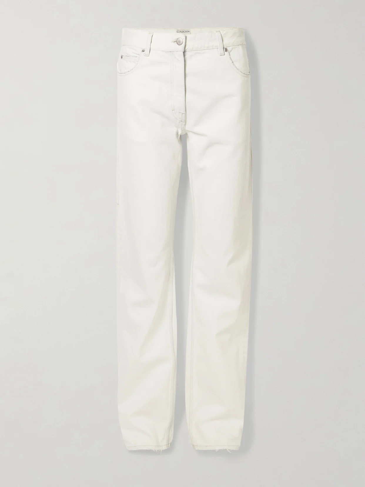 Distressed Mid-rise Straight-leg Jeans - 1