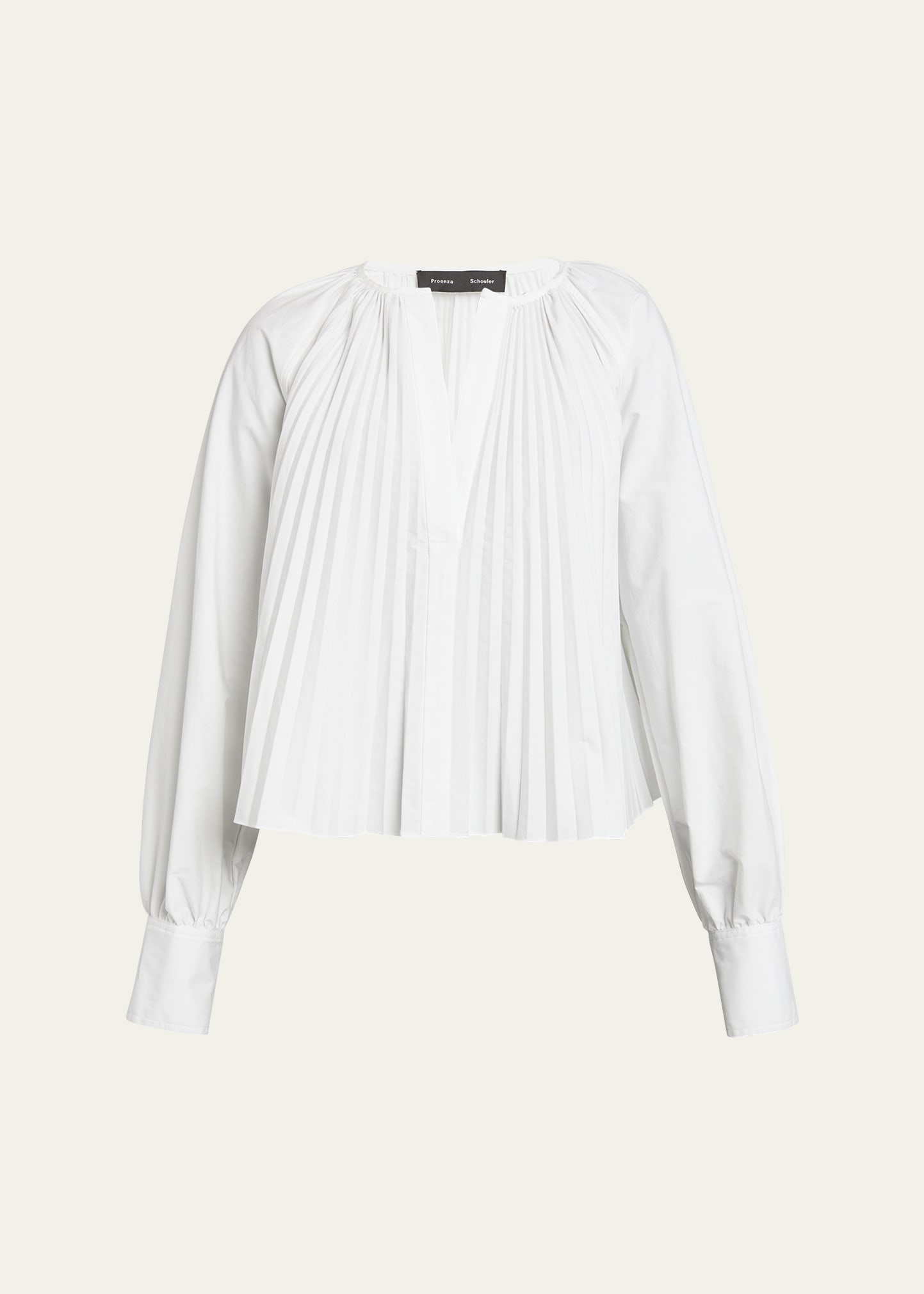 Monica Compact Poplin Pleated Blouse - 1