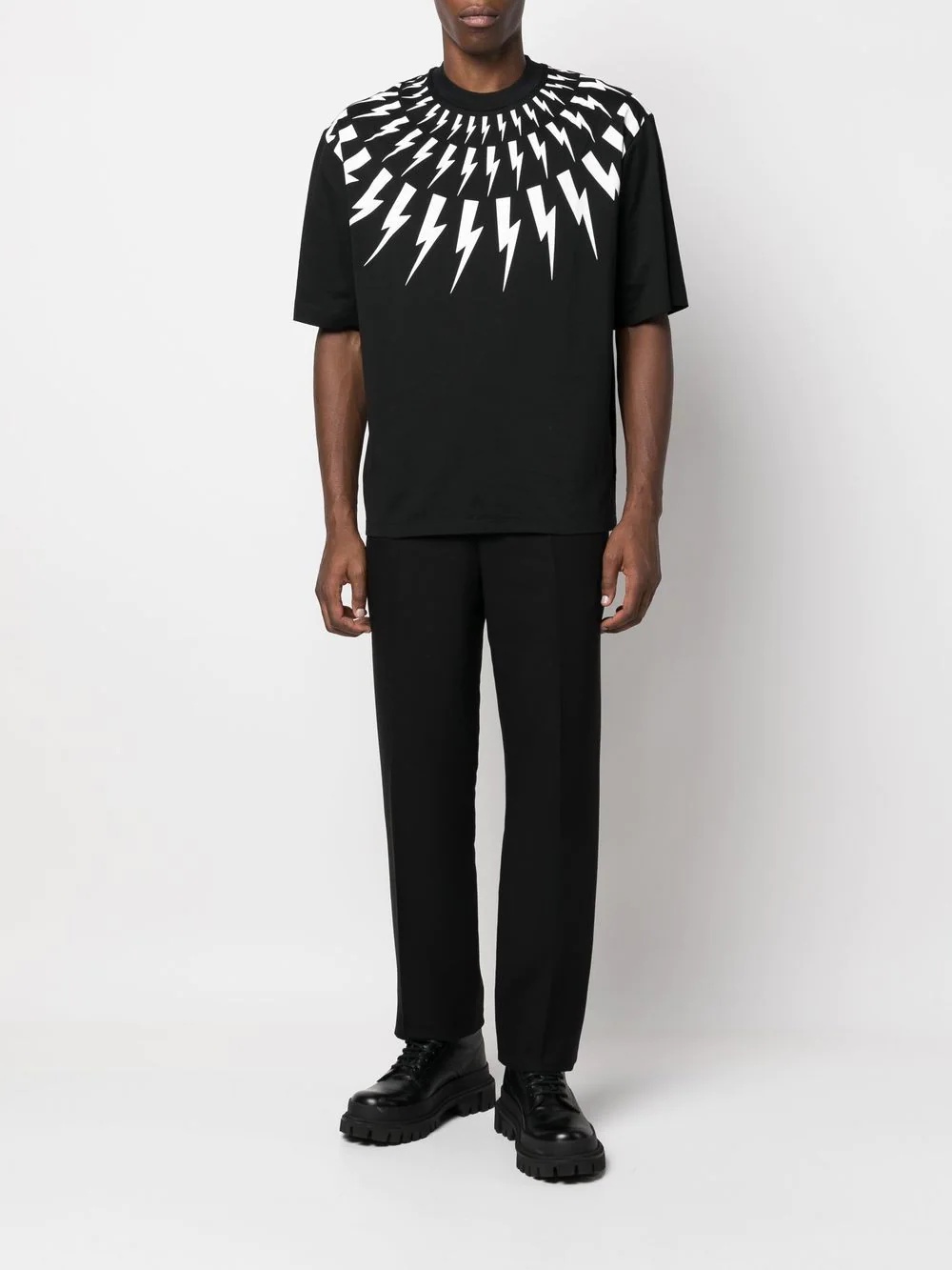 lightening-bolt graphic T-shirt - 2