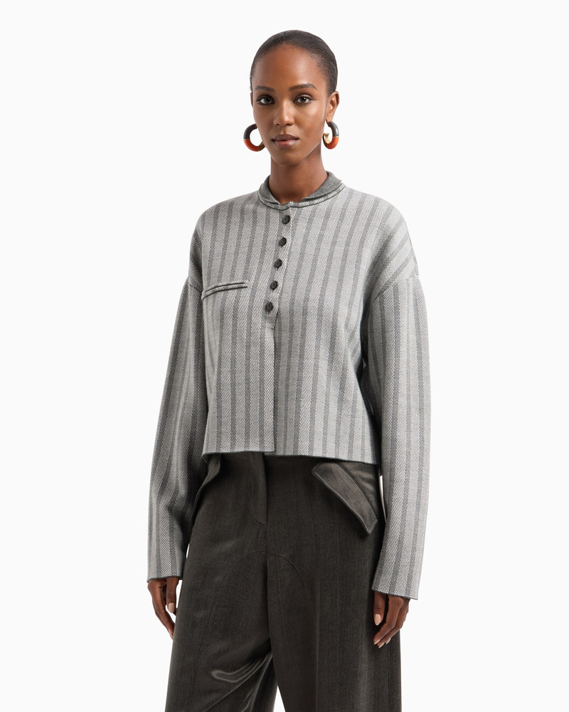 GIORGIO ARMANI JACQUARD KNIT SHORT JACKET outlook