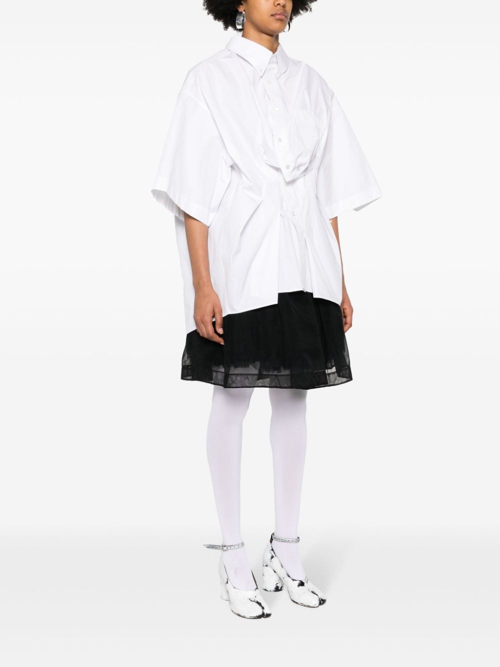 creased poplin fitted shirt - 3