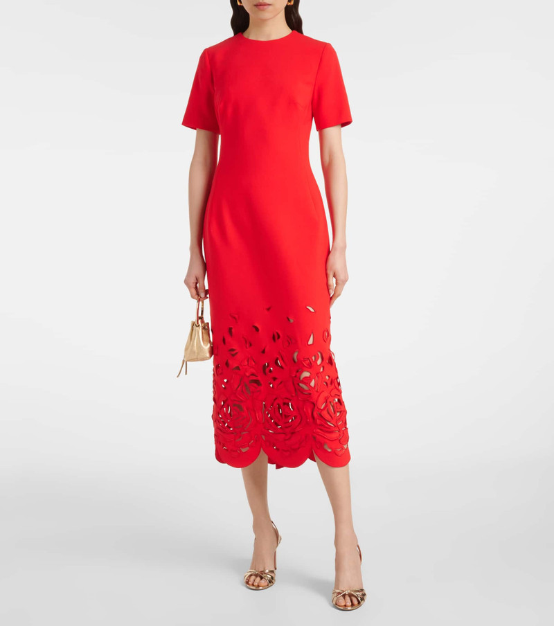 Oscar de la Renta Floral cutout cocktail dress outlook
