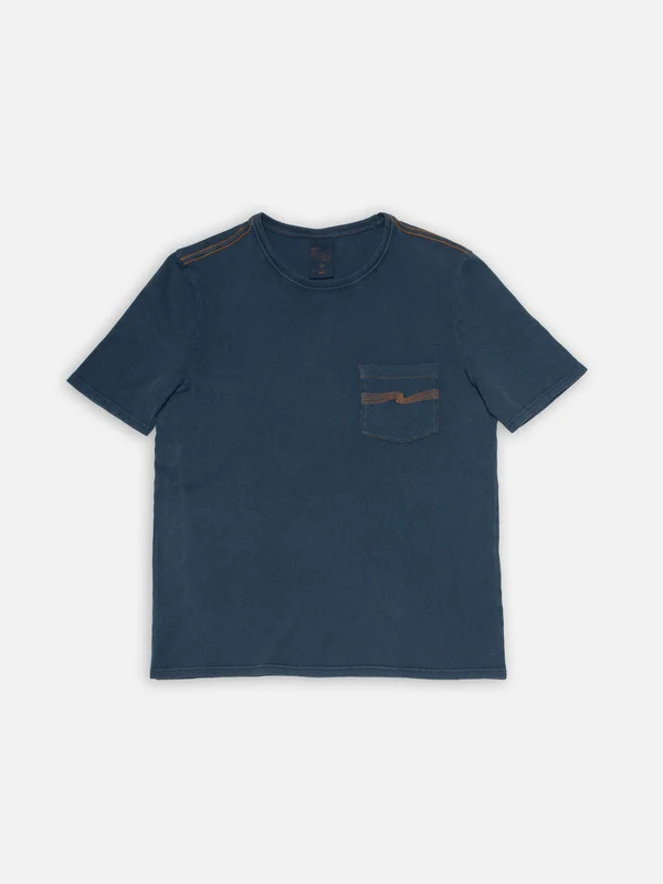 Ricky Pocket T-Shirt Washed Blue - 1