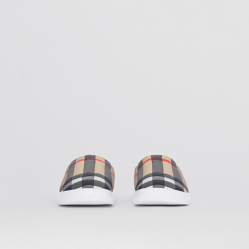 Vintage Check Wool-lined Slippers 4