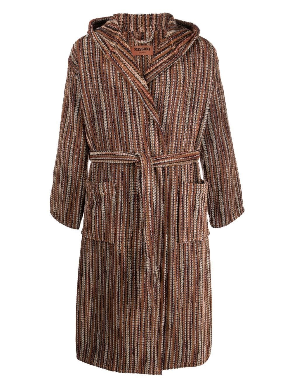 Billy patterned towelling robe - 1