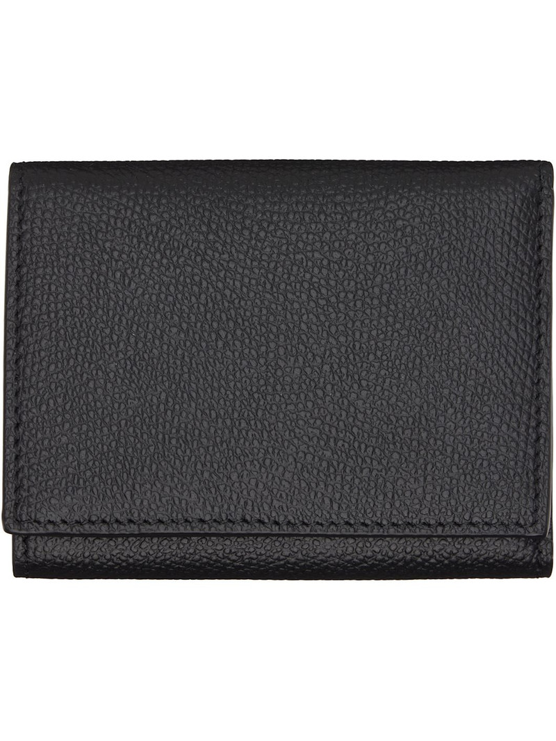 Valentino Black Trifold VLogo Signature Wallet outlook