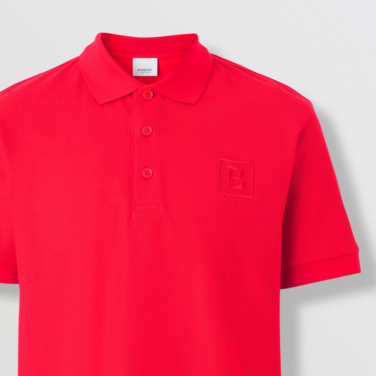 Letter Graphic Cotton Piqué Polo Shirt - 1