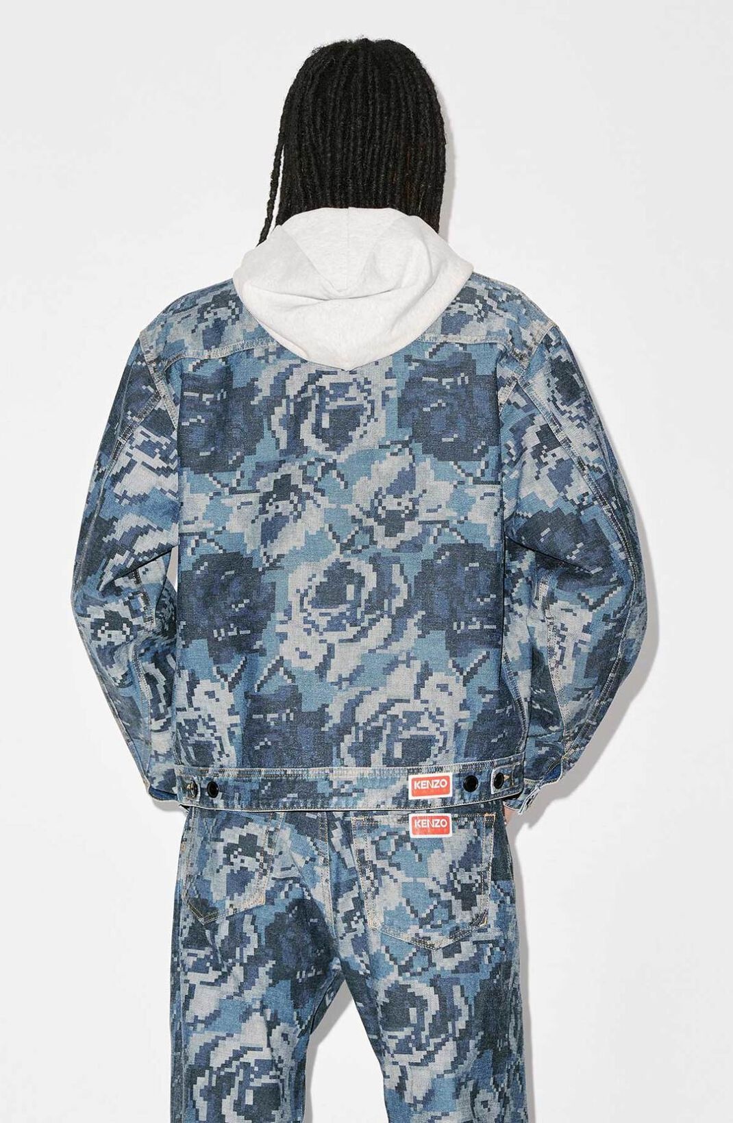 'Pixel Rose' denim jacket - 4