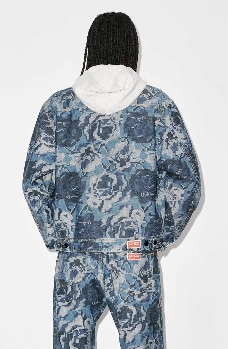 'Pixel Rose' denim jacket 4