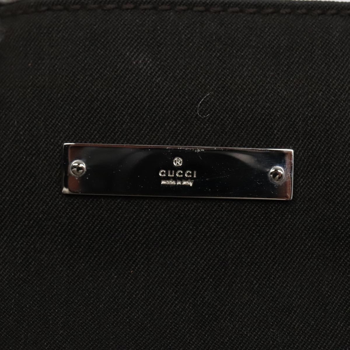 GUCCI Tote Bag Canvas Khaki Silver - 14