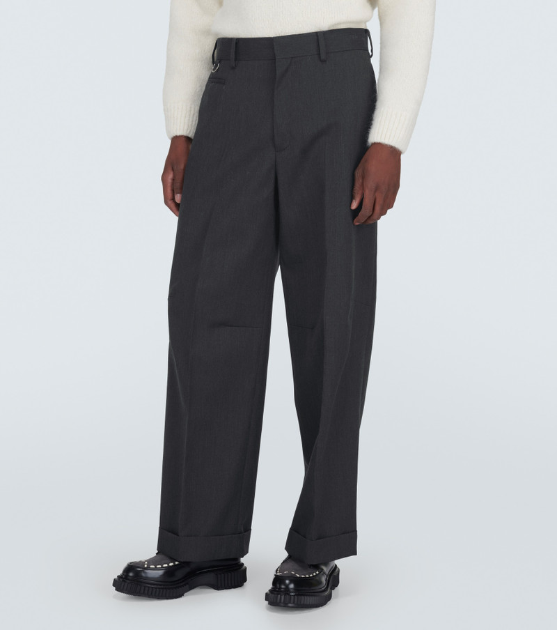 Wool straight pants 3