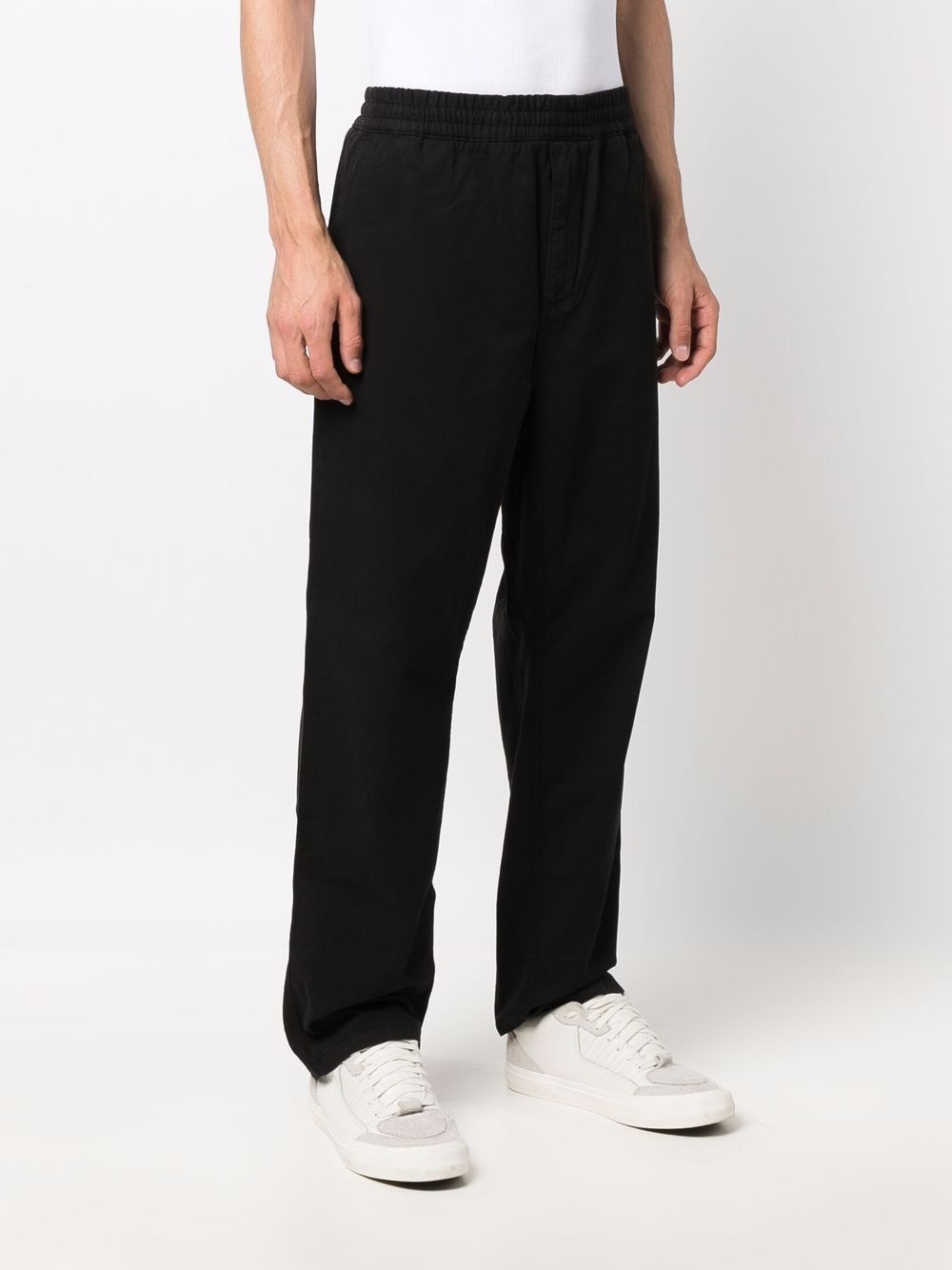 organic cotton straight-leg trousers - 3