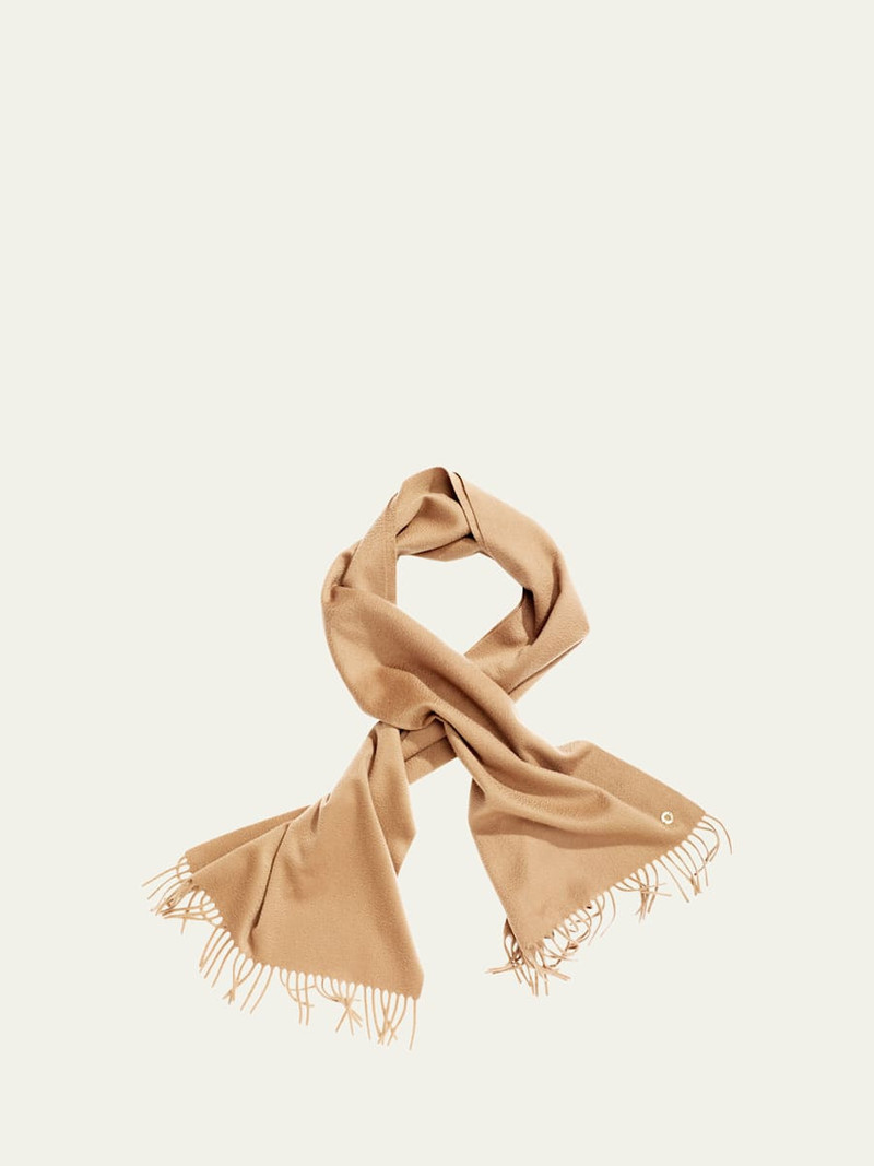 Loro Piana Cashmere Sciarpa Grande Fringe-Trim Scarf outlook