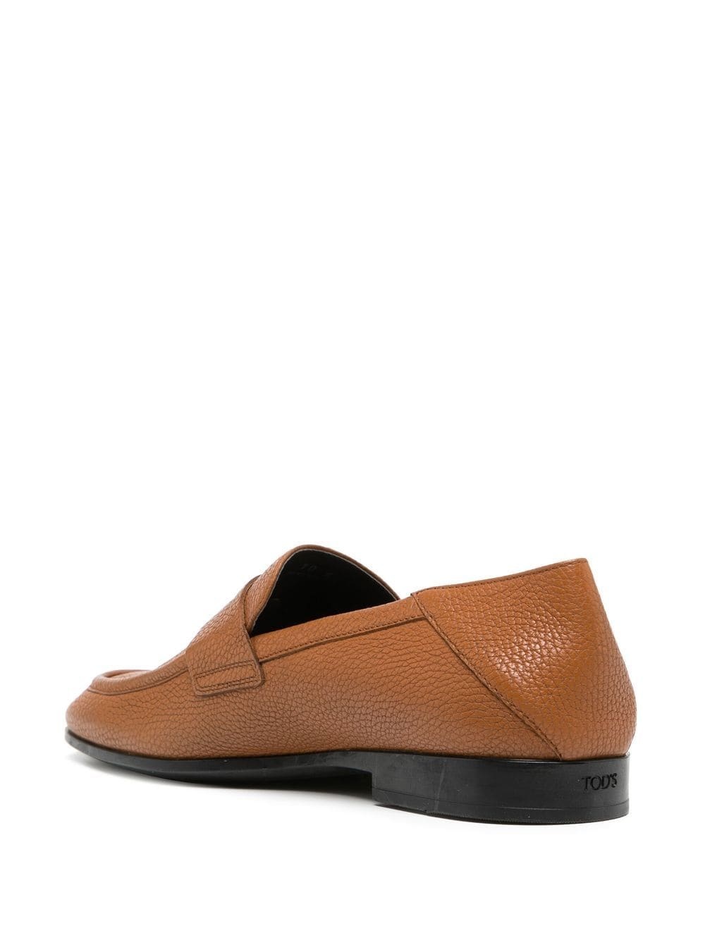 logo-plaque leather penny loafers - 3