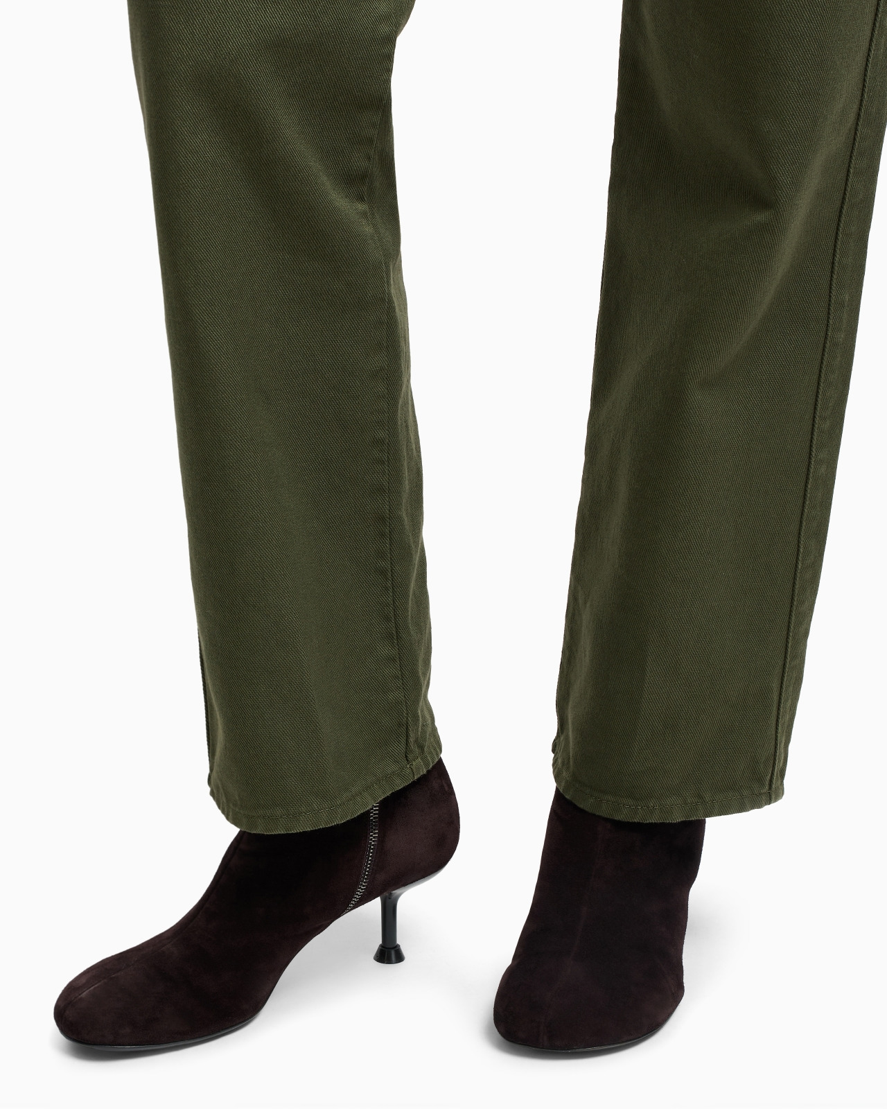 ASV NEW YORK CAPSULE COLLECTION SUEDE ANKLE BOOTS WITH KITTEN HEEL - 6