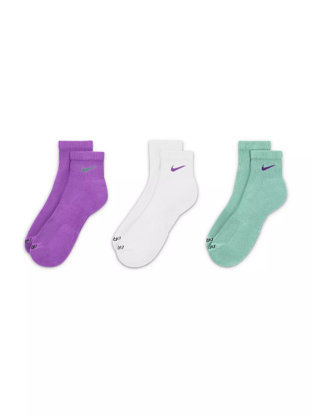 Everyday Plus Cushioned Training Ankle Socks (3 Pairs)-Multi-Color - 2