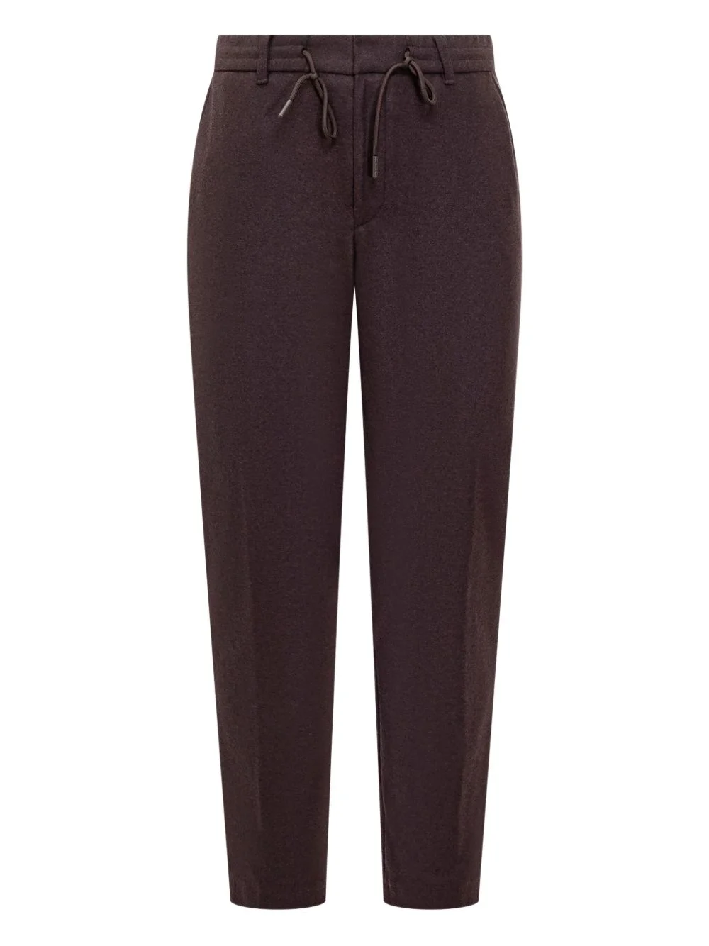 flannel drawstring trousers - 1