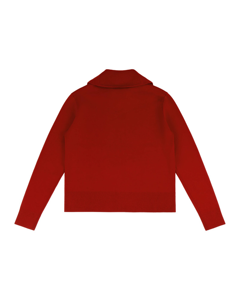 KNIT ZIP UP JACKET CHERRY 6