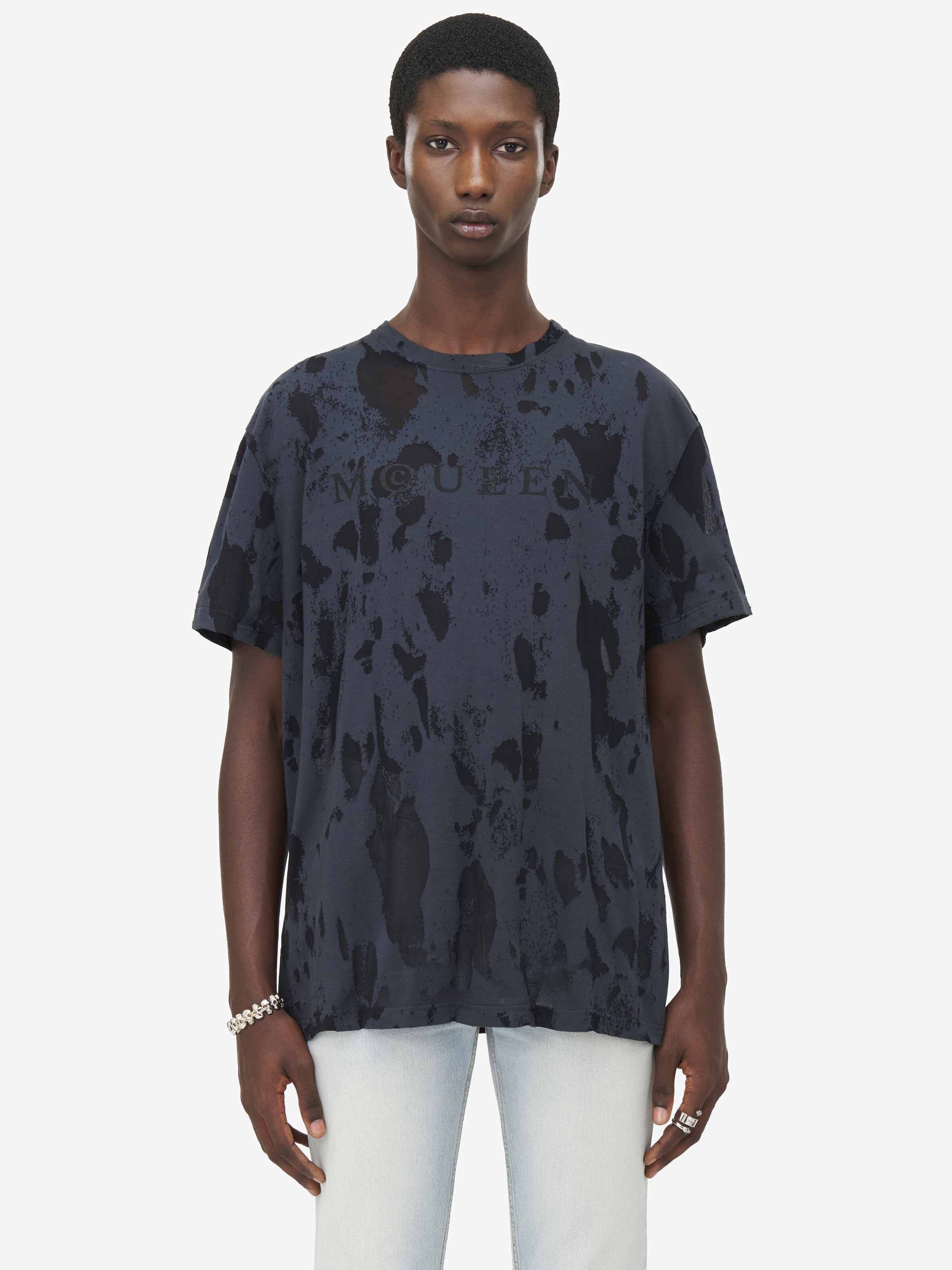McQueen Logo Devoré T-Shirt - 2