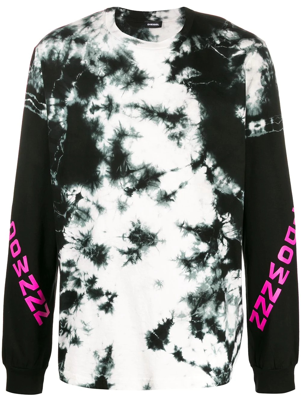 tie-dye printed long-sleeved T-shirt - 1