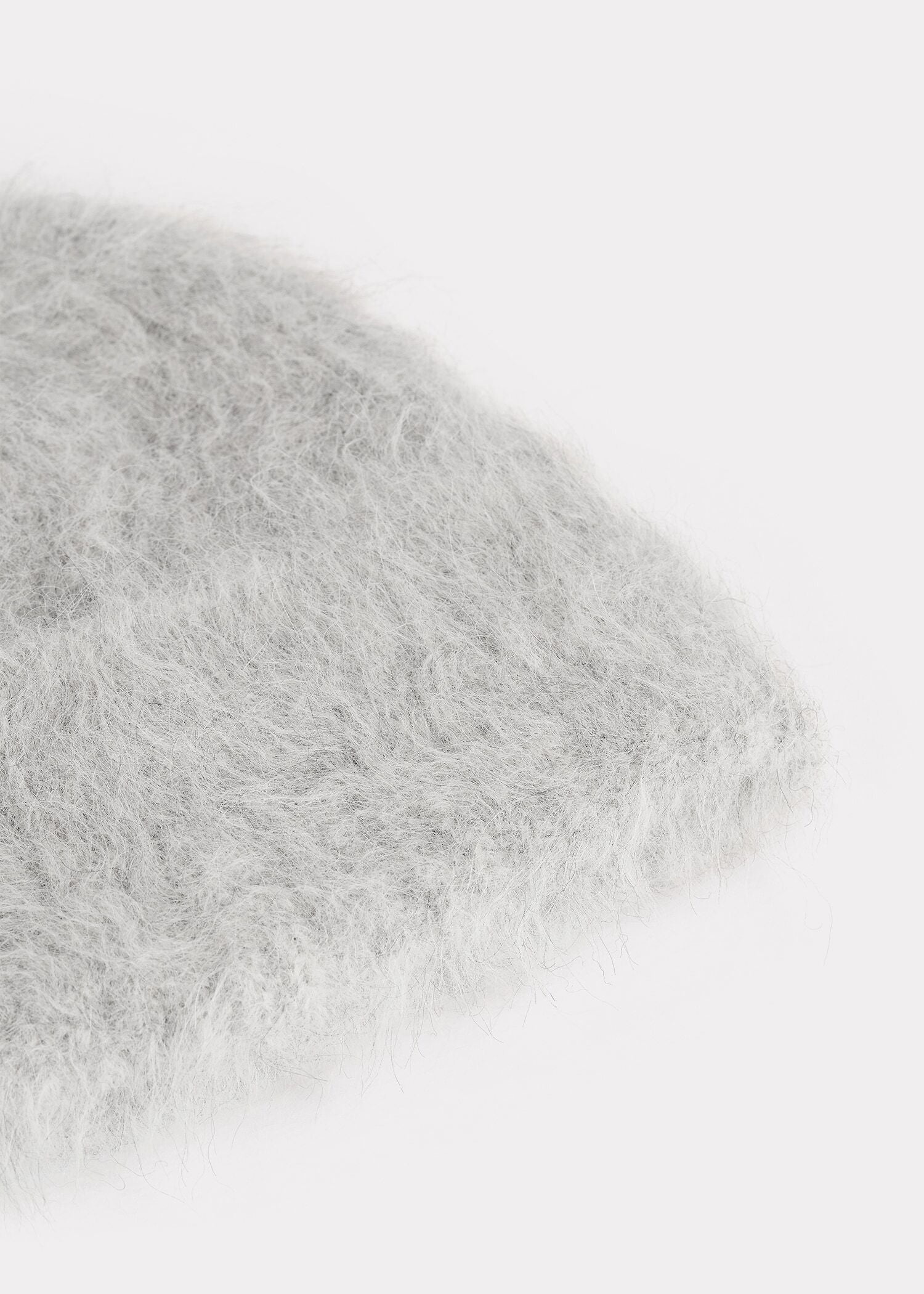 Alpaca knit beanie light grey melange - 4