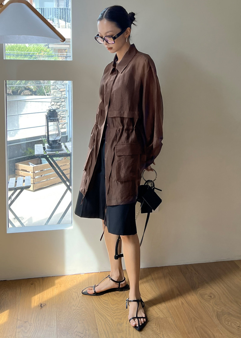 Montaro Sheer Light Jacket - Brown 5