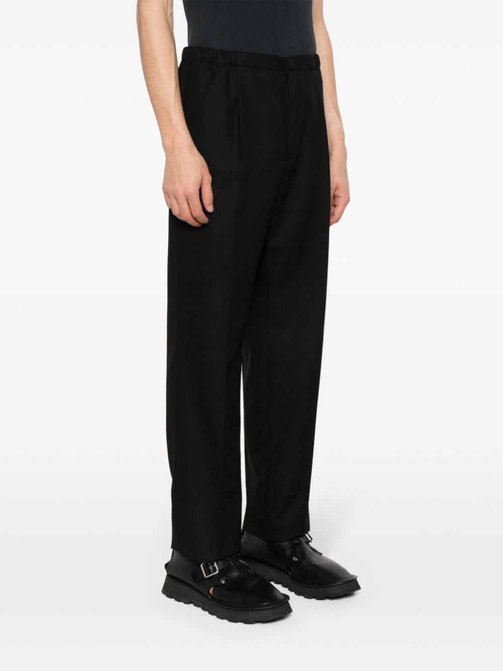 virgin-wool tapered trousers - 3