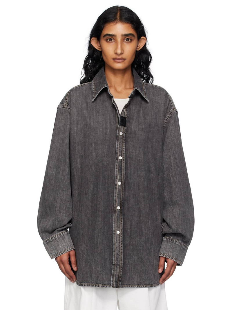 Black Lightweight Denim Shirt 1
