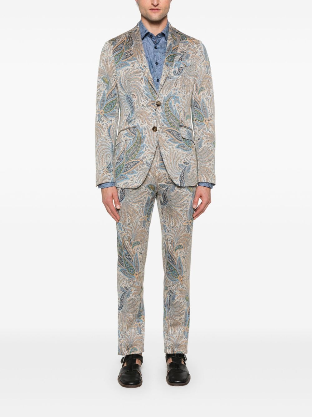 paisley-print tapered trousers - 2