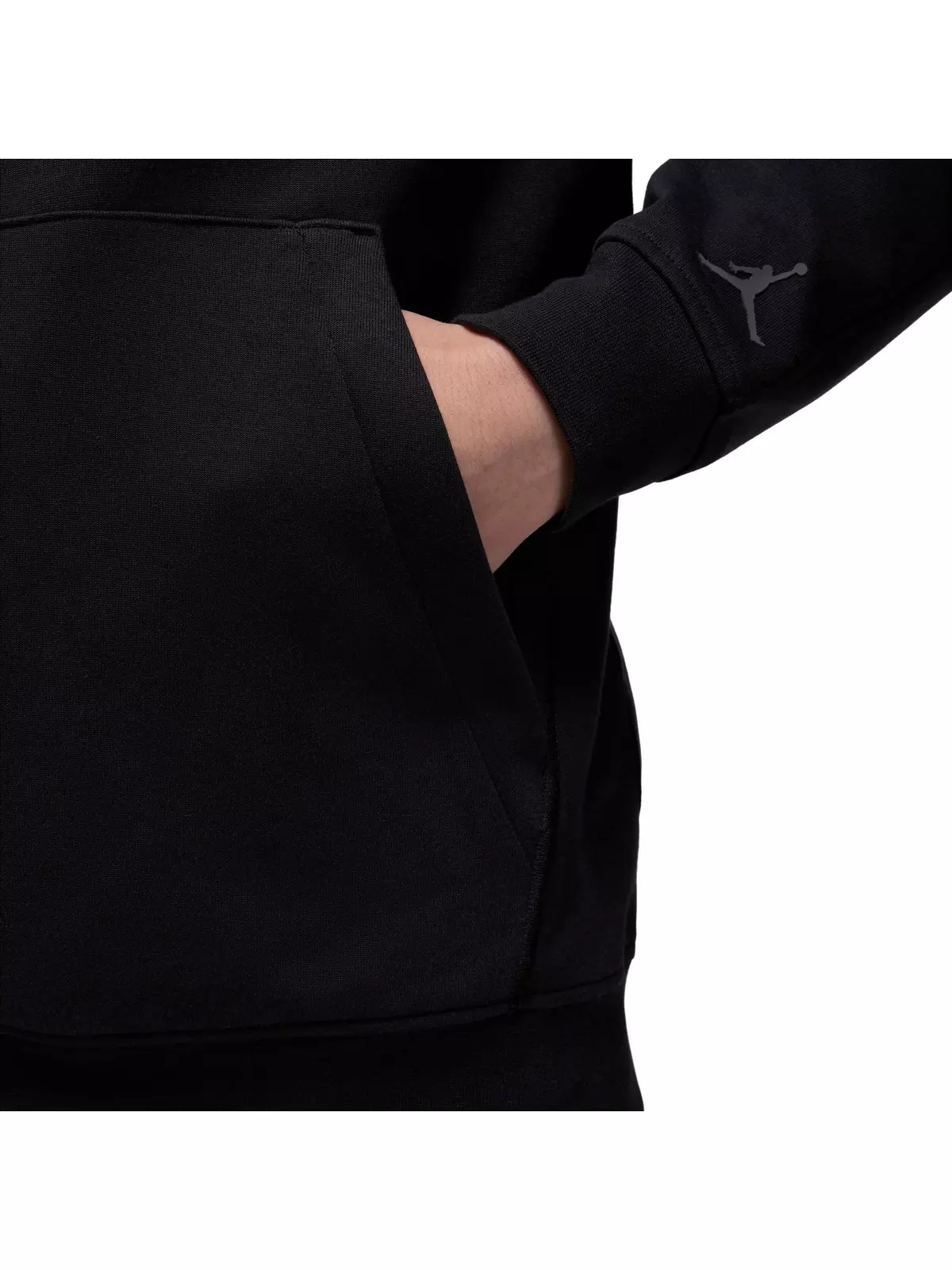 Men's Sport Hoop Fleece Dri-FIT Pullover Hoodie -Black - 4
