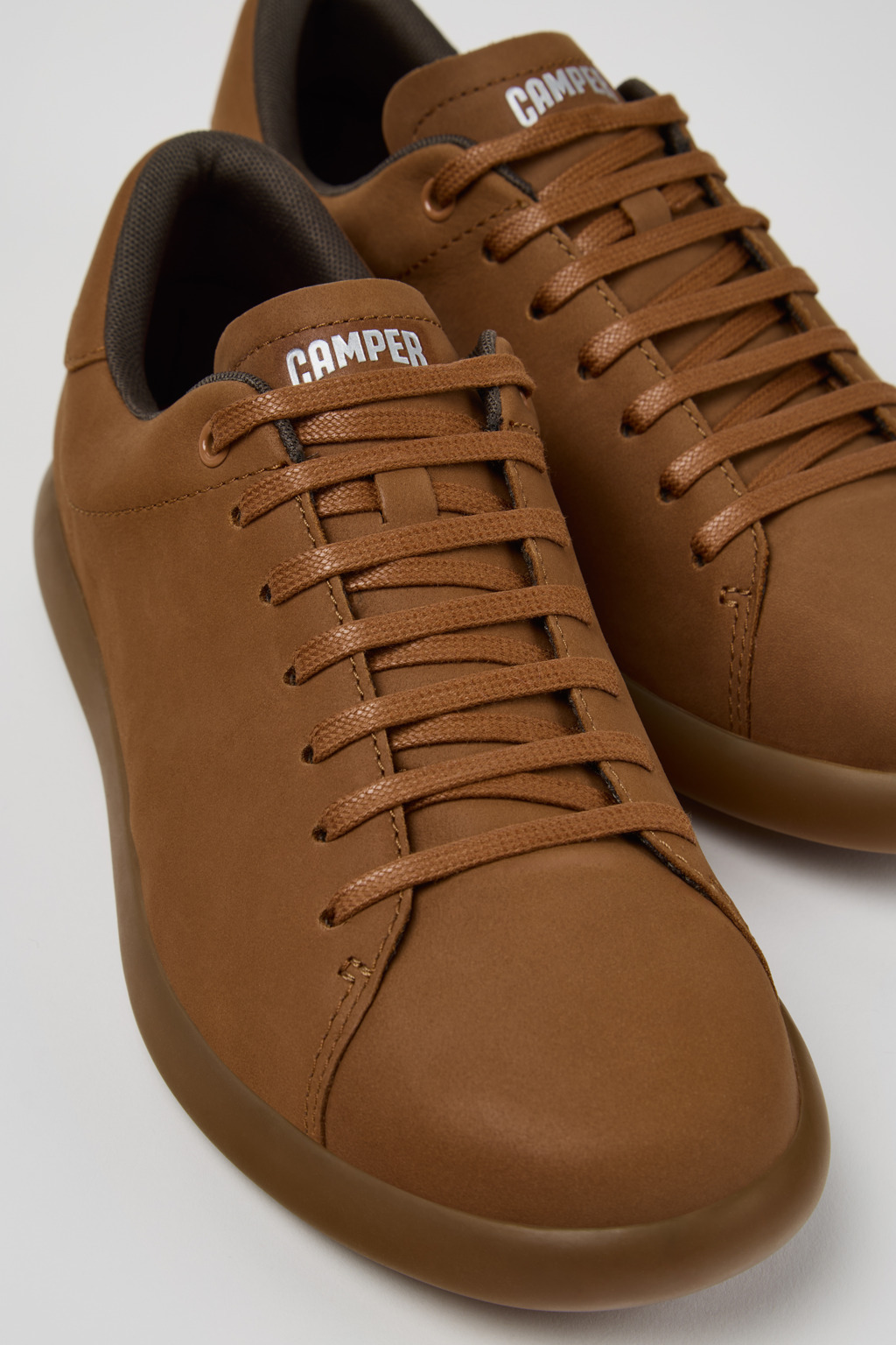 Brown Nubuck Sneakers for Men. - 2
