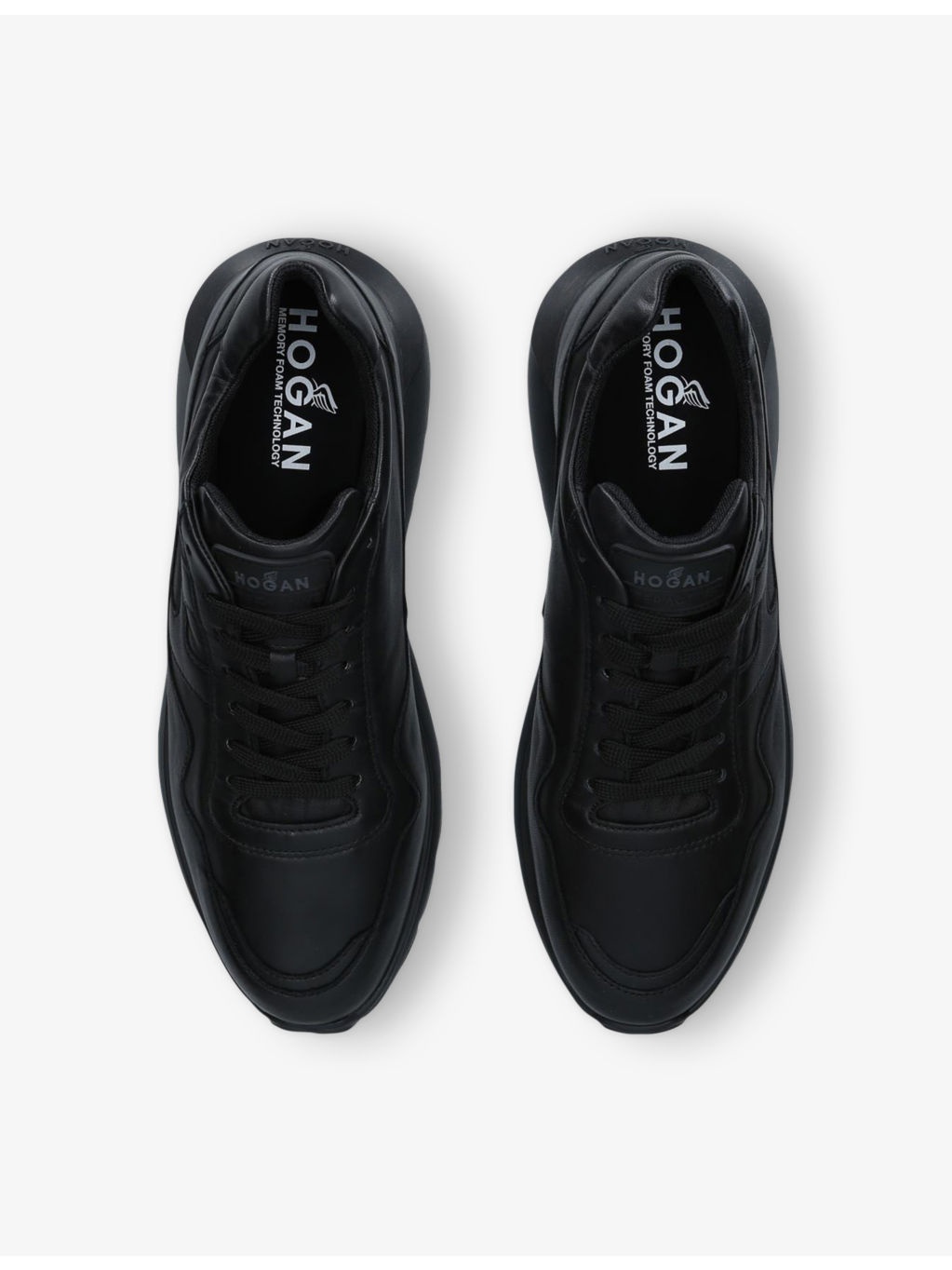 Branded Leather Lop-Top Trainers - 2