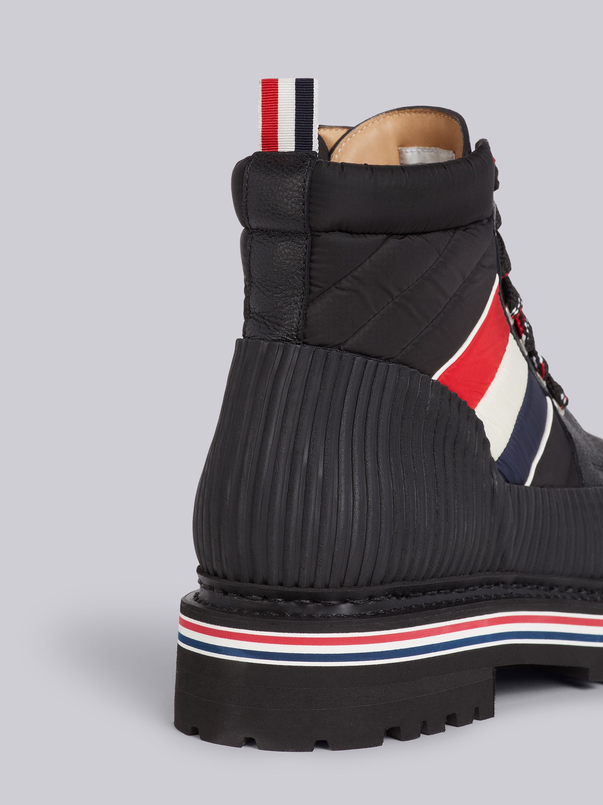 Black Nylon All Terrain Tricolor Stripe Boot - 3