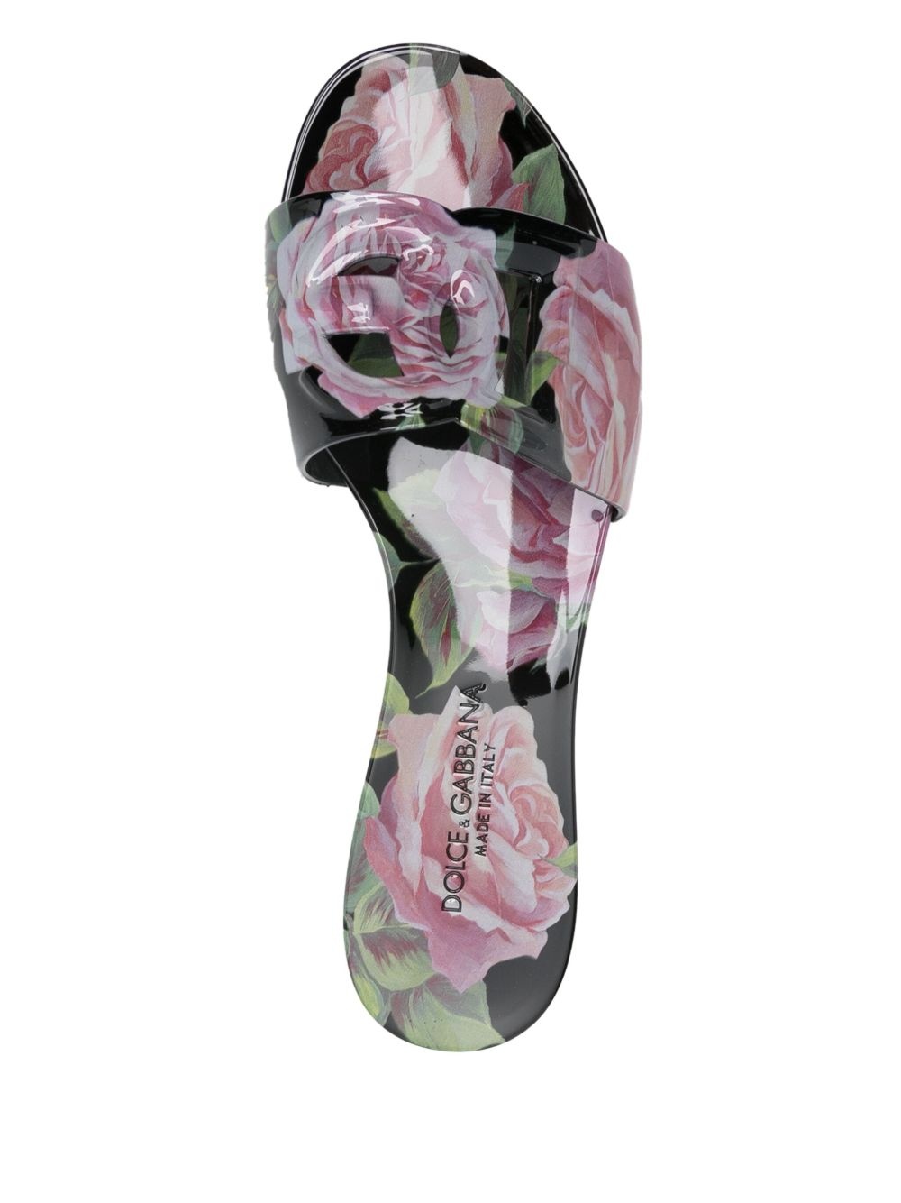 floral-print slides - 4