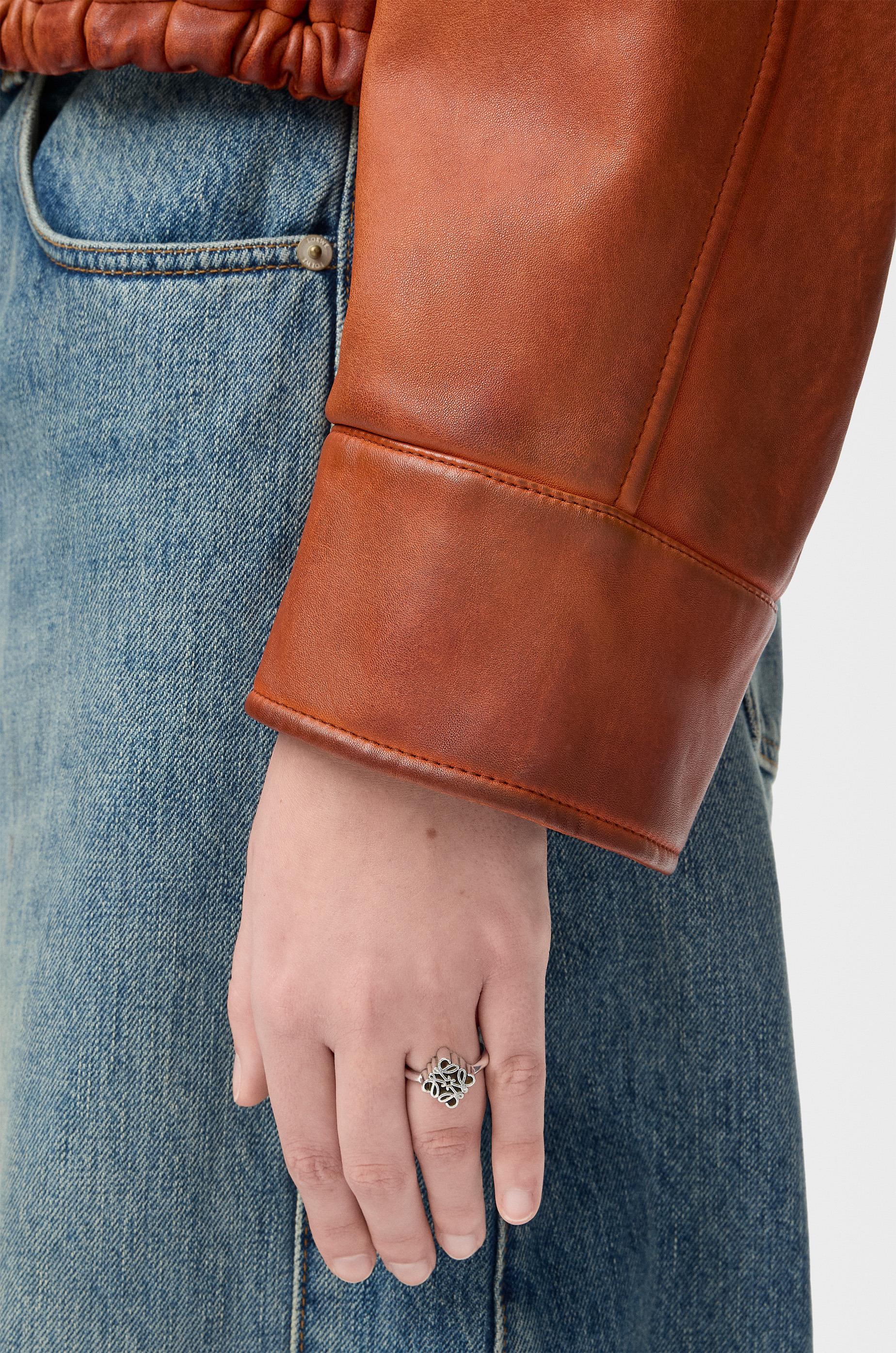 Single Anagram ring in sterling silver - 2