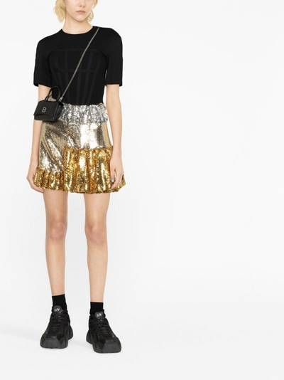 Paco Rabanne tiered sequinned miniskirt outlook