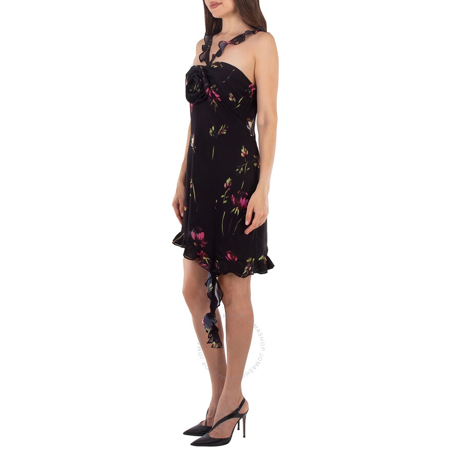 Rotate Birger Christensen Ladies Sachet Pink Floral-Print Asymmetric Minidress - 4