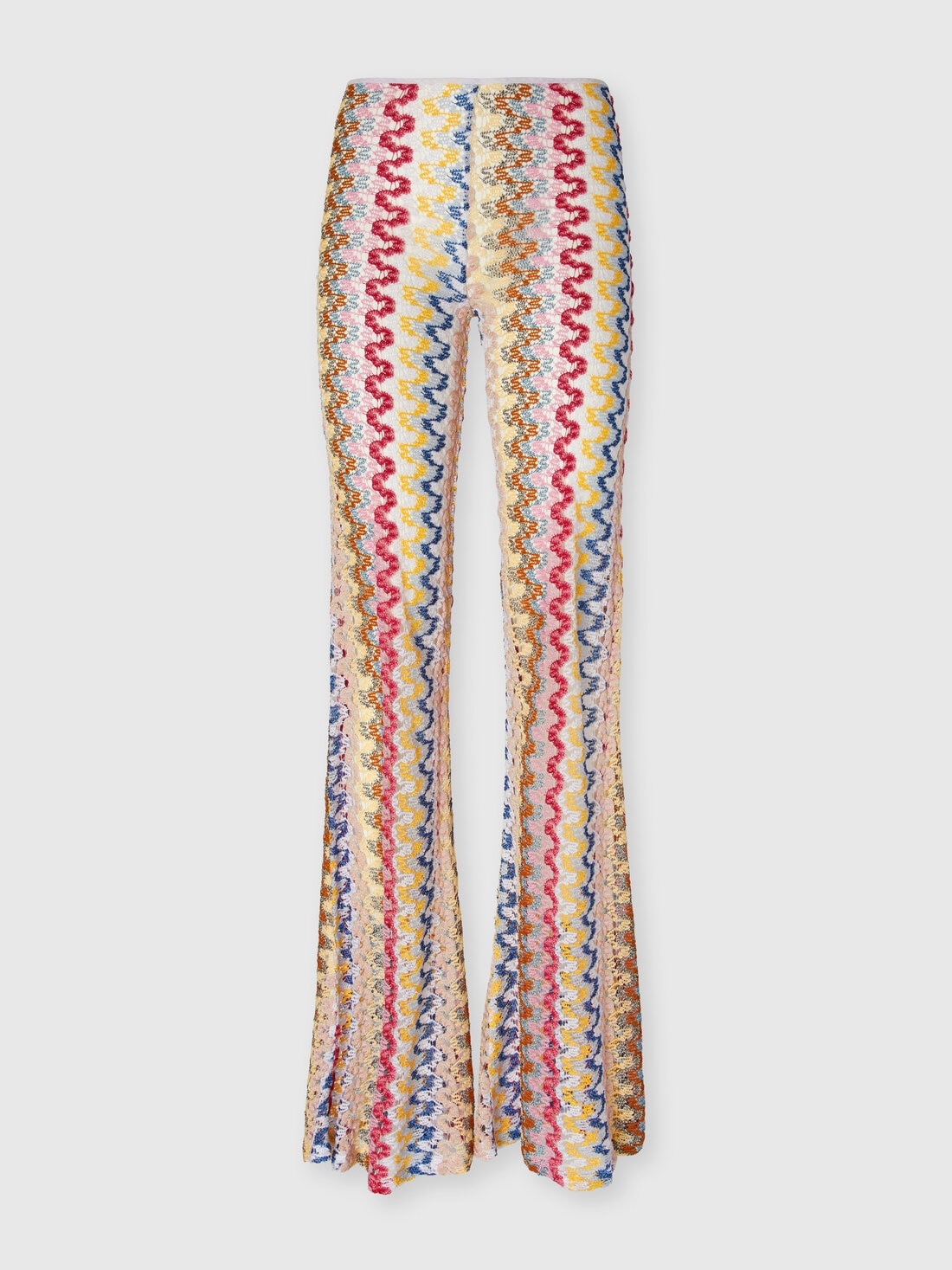 Missoni Low-rise flared trousers in lamé viscose lace