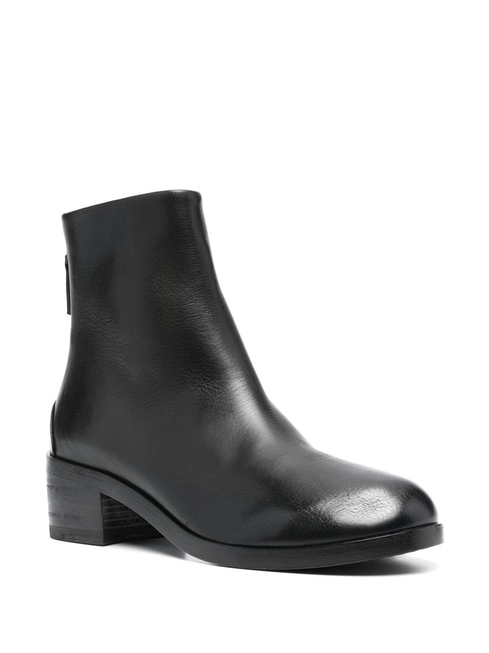 50mm round-toe leather boots - 2