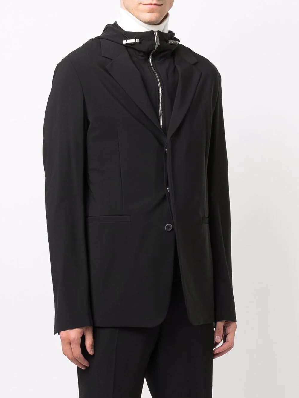 single-breasted layered blazer - 3