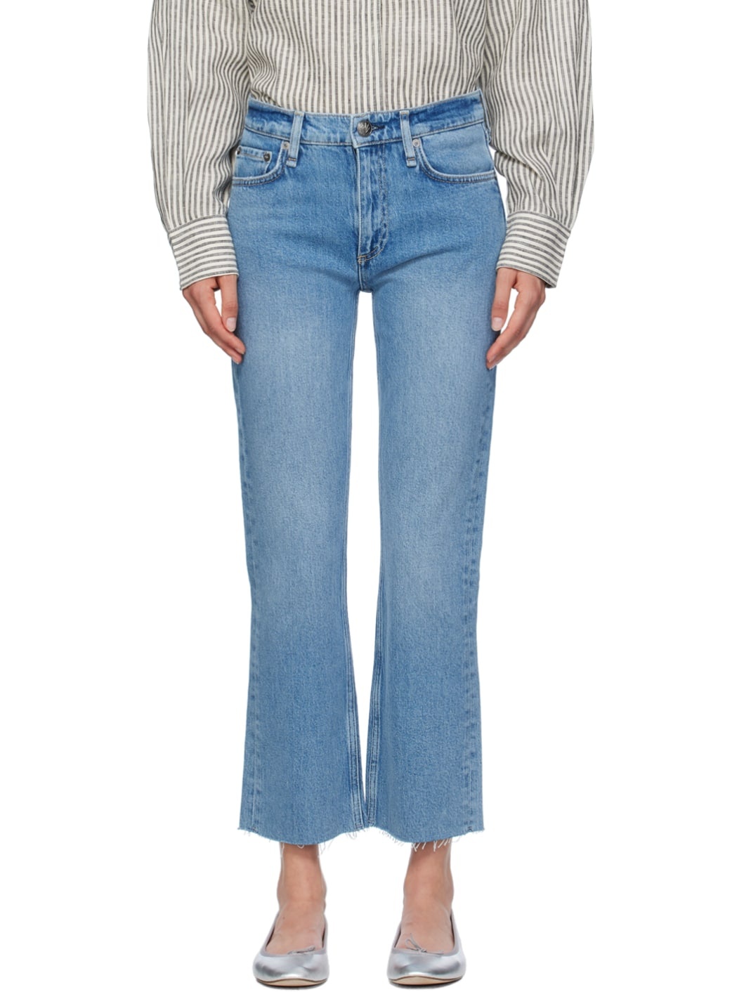 Blue Peyton Ankle Bootcut Jeans - 1