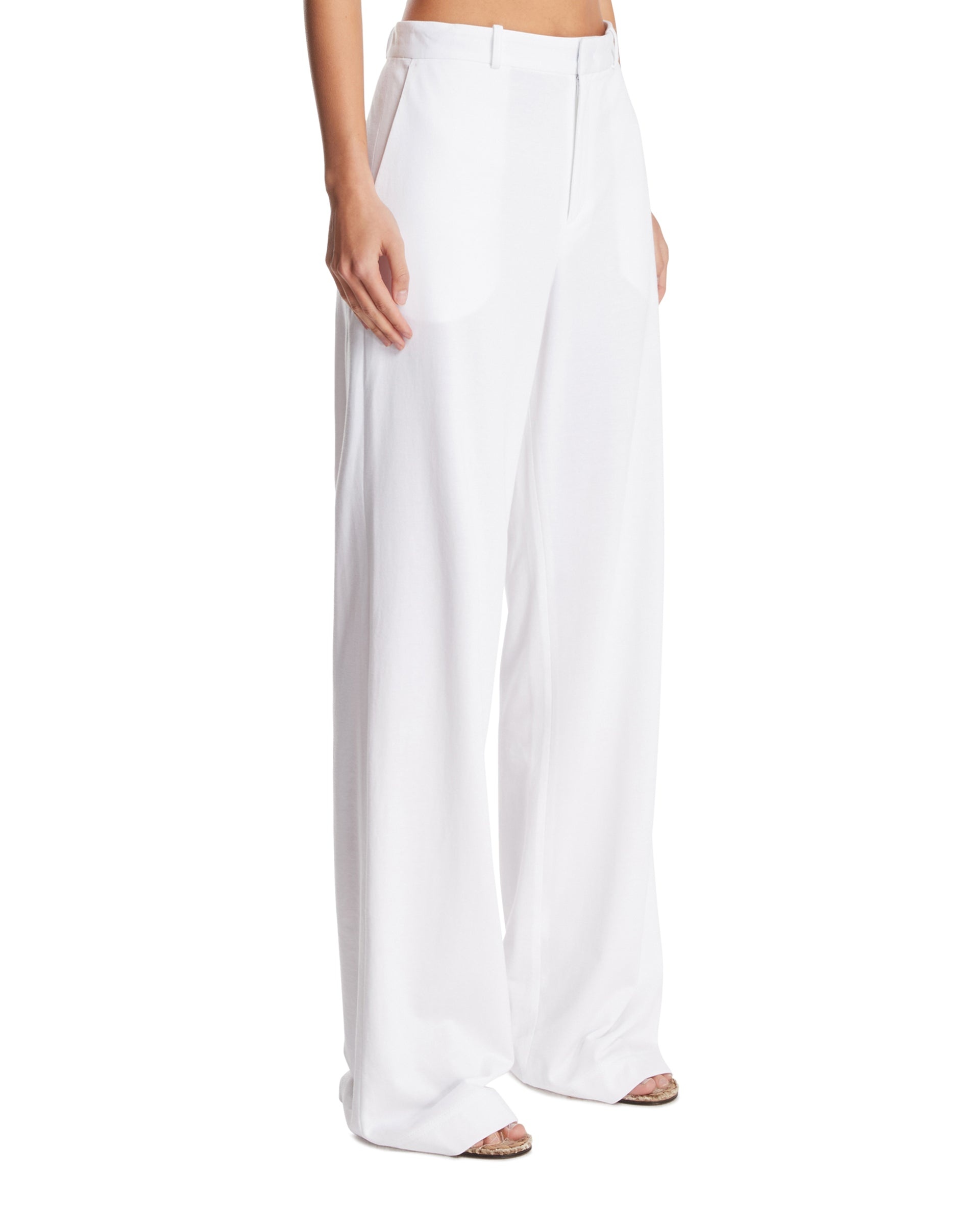 White Cotton Pants - 4