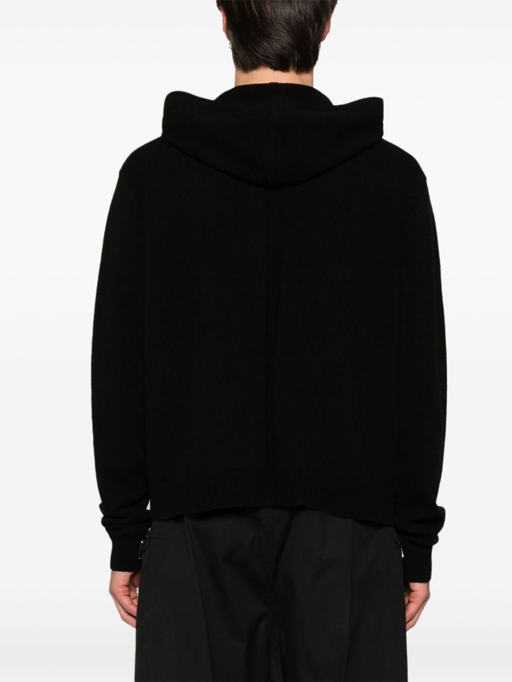 fine-knit zip-up hoodie - 4