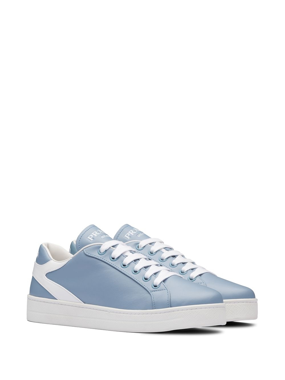 two tone low-top sneakers - 2