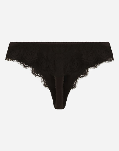 Dolce & Gabbana Satin thong with lace outlook
